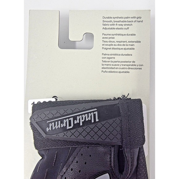 Under Armour UA Clean Up Youth Baseball Batting Gloves YS Black 4 Way Stretch - Picture 4 of 5